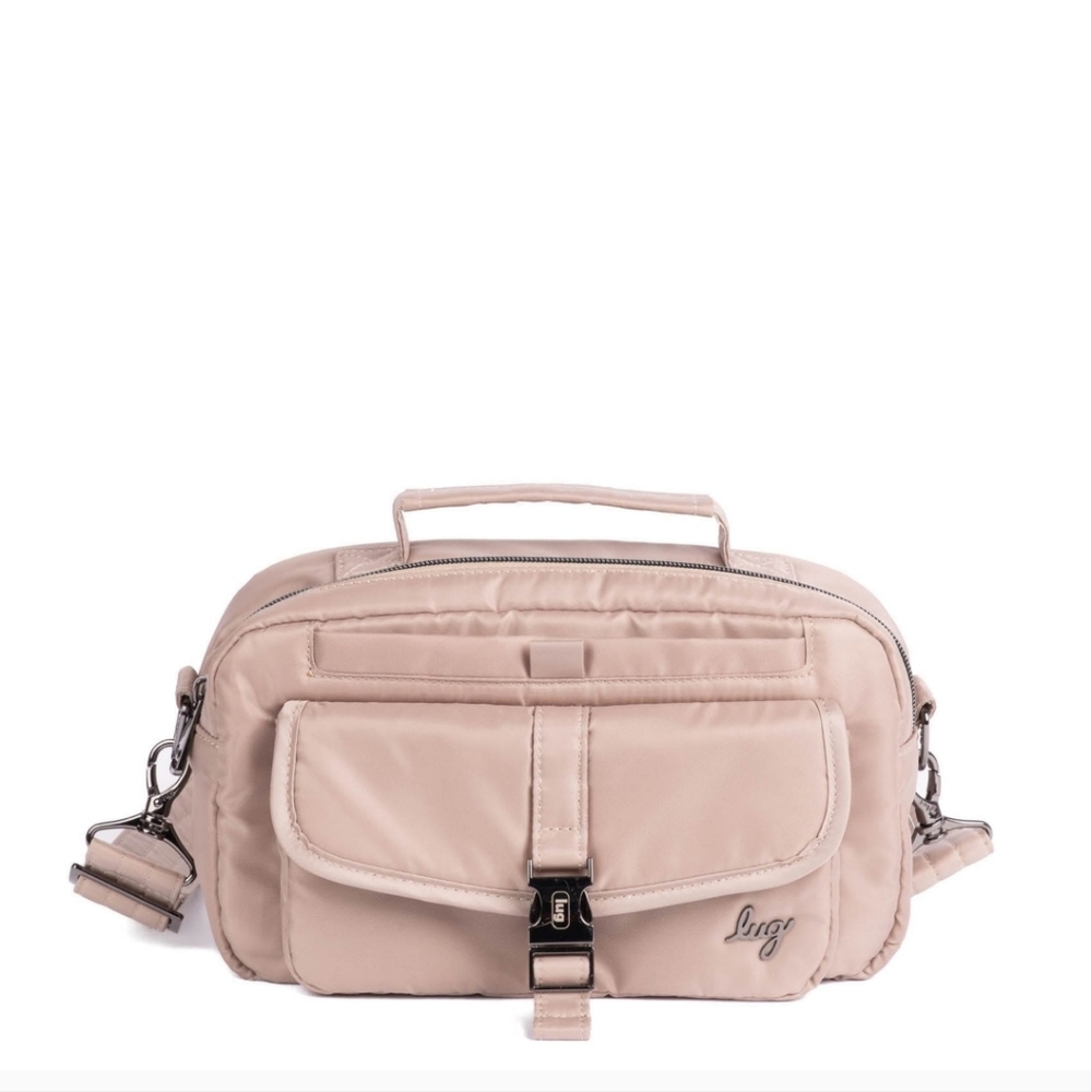 Lug Sidecar Convertible Crossbody Bag- Sand Taupe